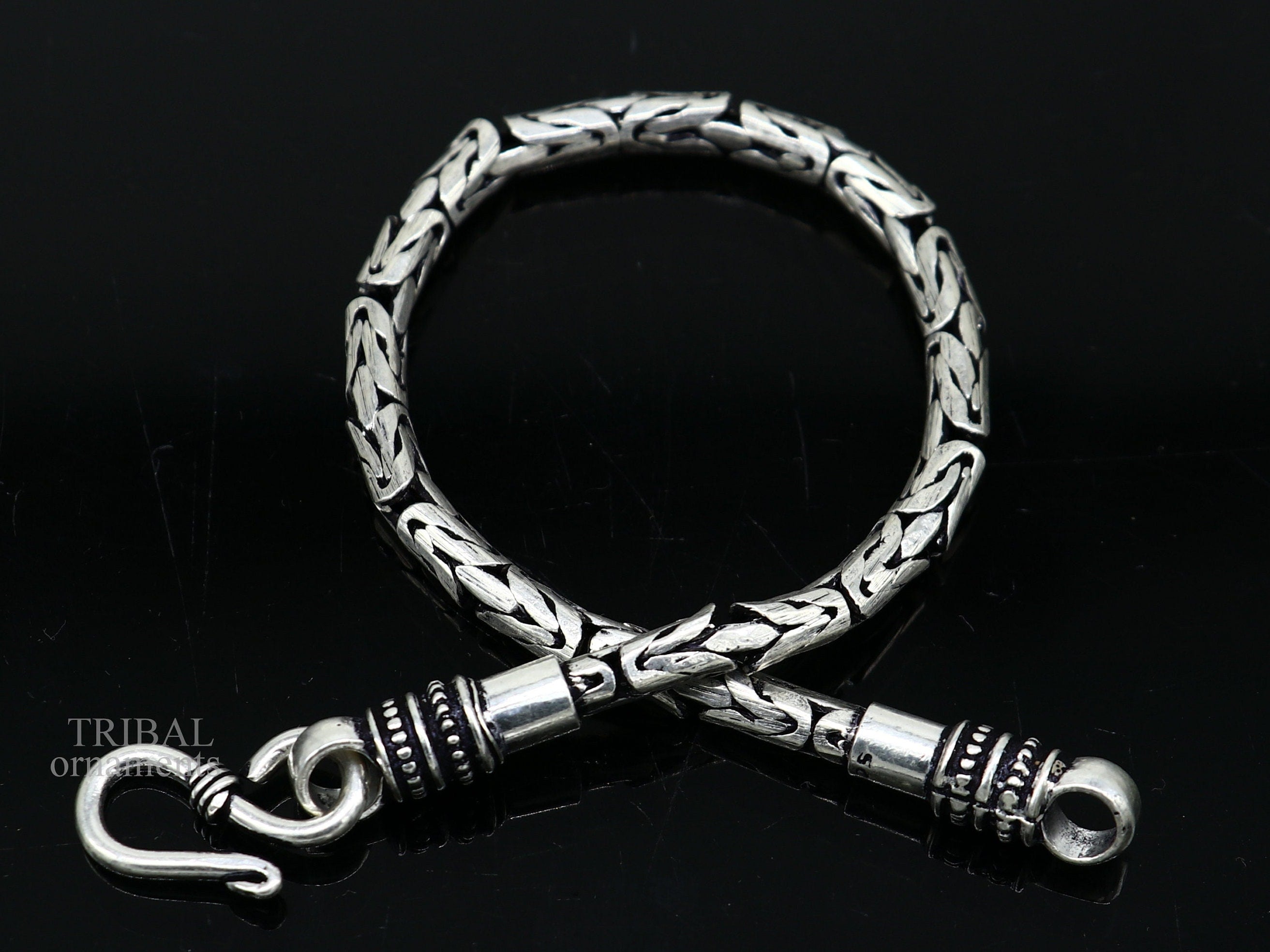 Men's Sterling Silver Chain Bracelet from Bali - Magic Conjurer | NOVICA